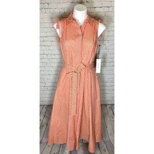 Calvin Klein Sleeveless Button Front Shirt Dress